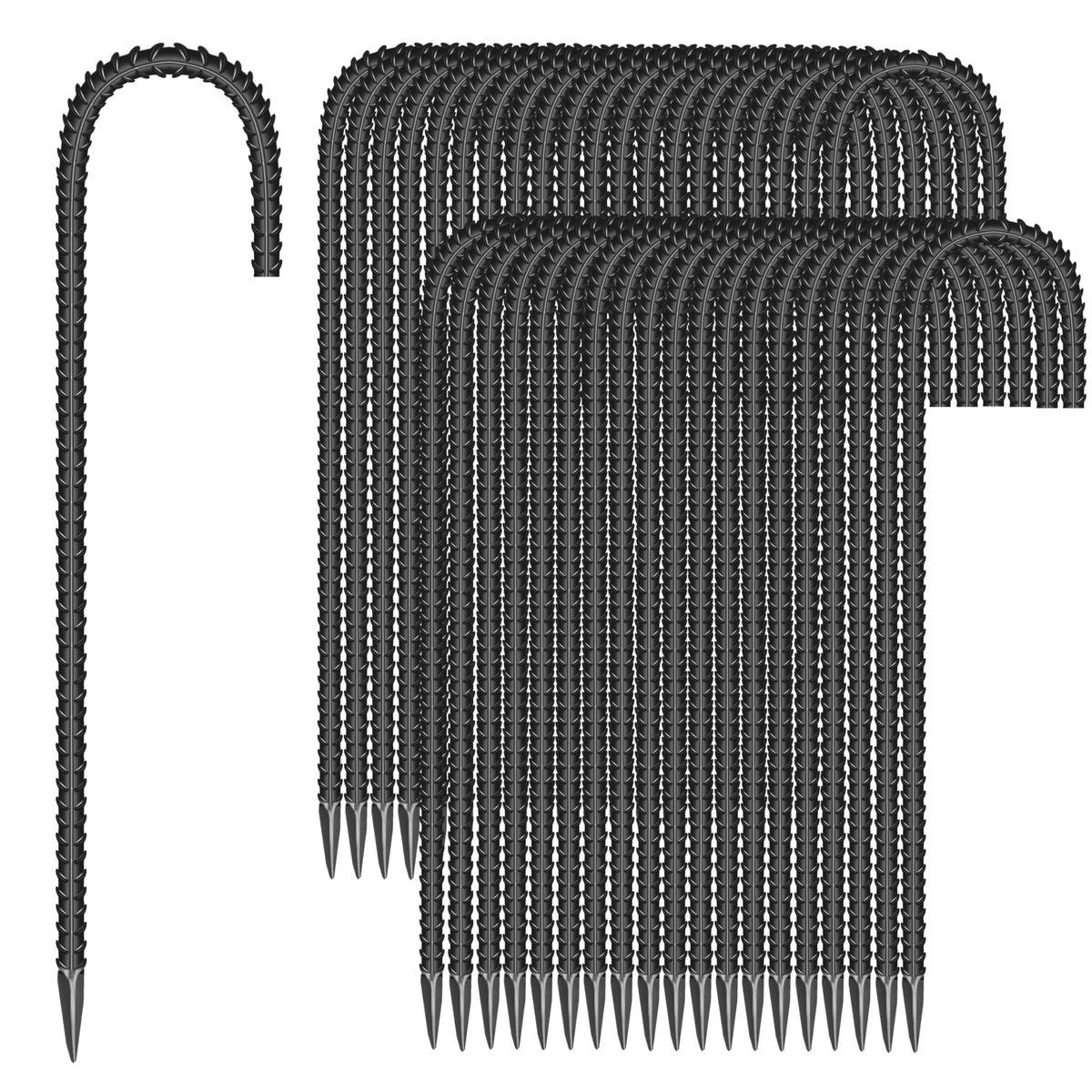 ESSFF 40 Pcs 12-Inch Garden Ground Stakes in packaging