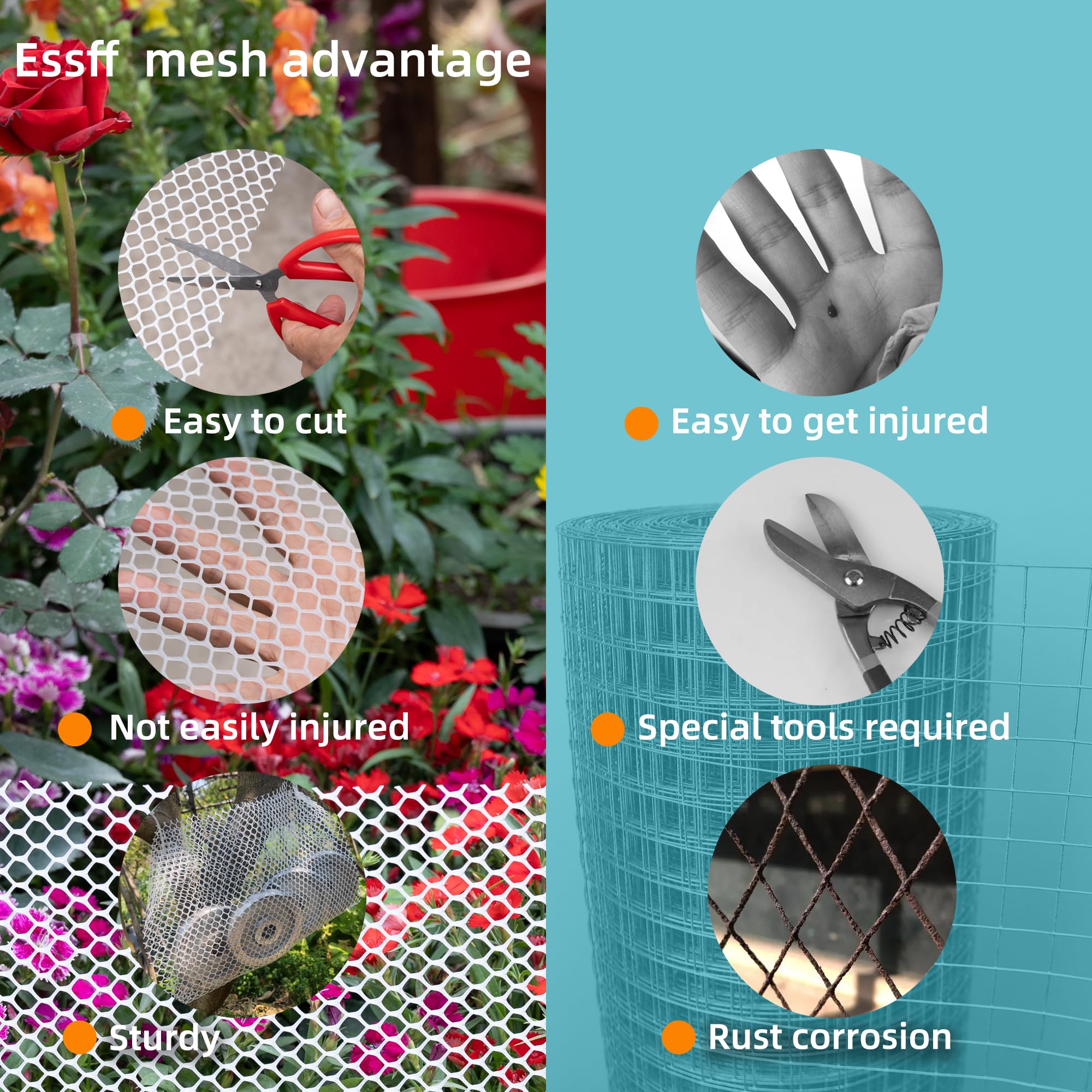 ESSFF Decorative Fence roll showing its length and width