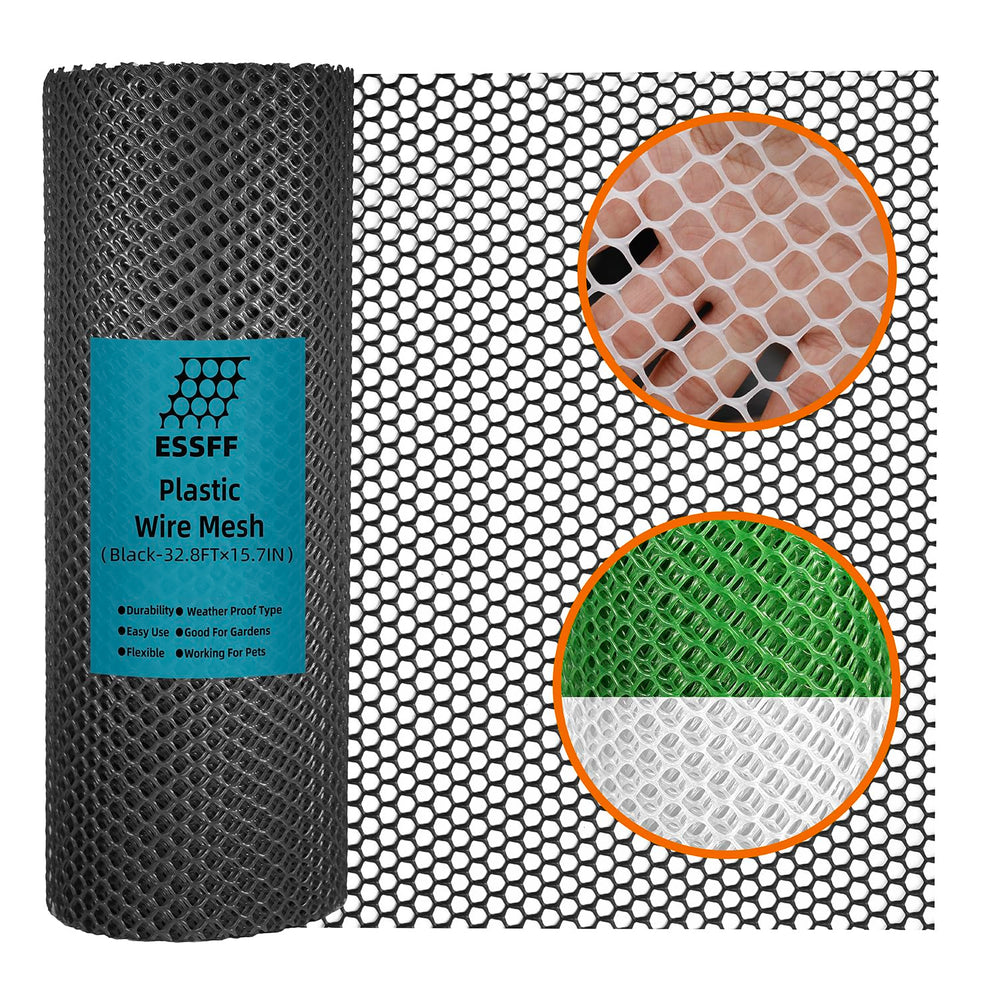 ESSFF Decorative Fencing Roll front view showing black netting