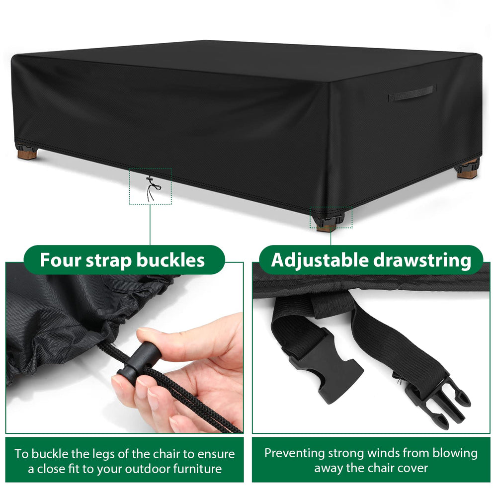 ESSORT Extra Large Patio Furniture Cover in zippered storage bag