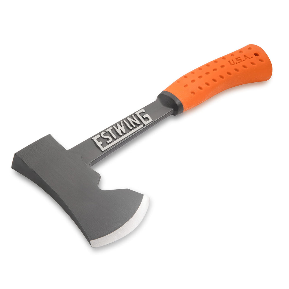 Estwing Camper's Axe side view with sheath