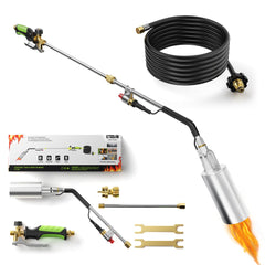 etoolab propane torch weed burner front view with 14FT hose