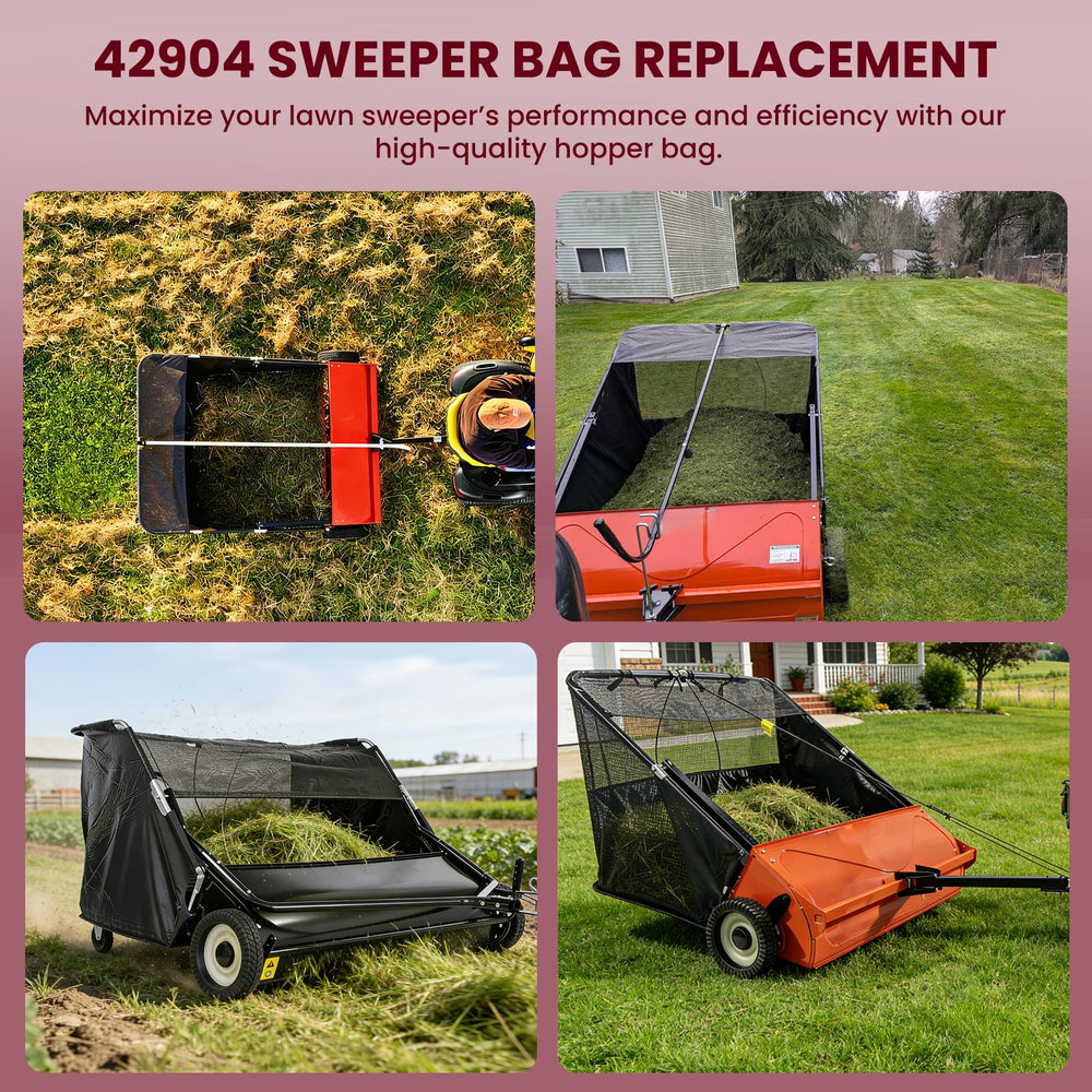 ETZ 42904 Lawn Sweeper Hopper Bag showing mesh design