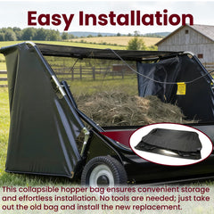 ETZ 42904 Lawn Sweeper Hopper Bag with integrated pull handle