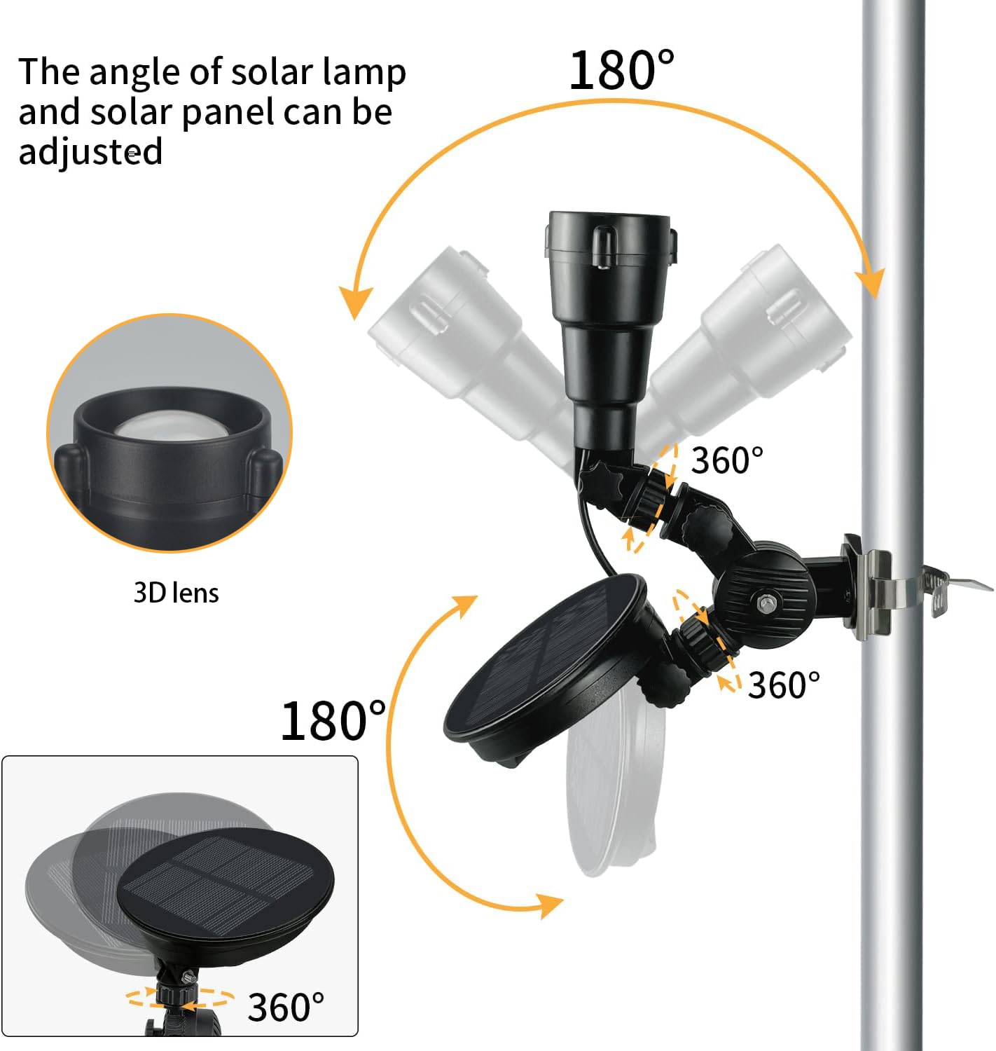 Etzeaxus Solar Flag Pole Light showing weatherproof design