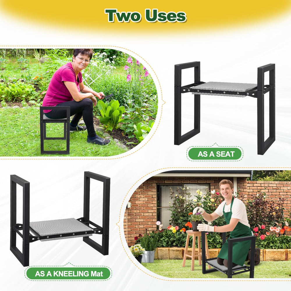 EUIJOIP Garden Kneeling Stool side view showing foldable design