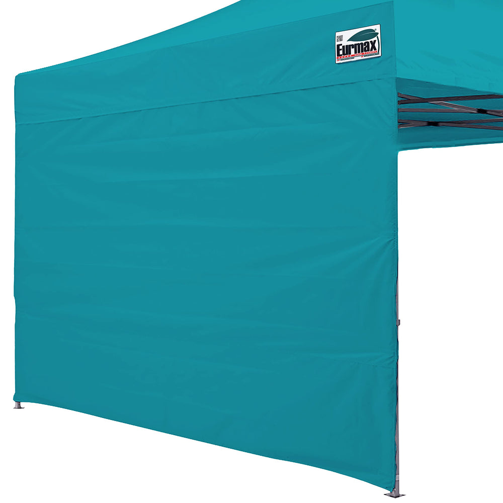 Eurmax 10x10 Canopy SunWall in turquoise front view