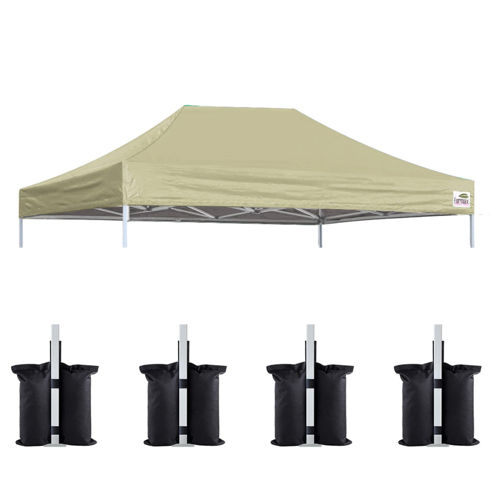 Eurmax 10x15 Pop Up Canopy Replacement Top in beige