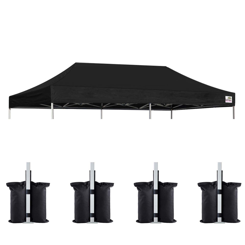 Eurmax 10x20 Pop Up Canopy Replacement Top in black
