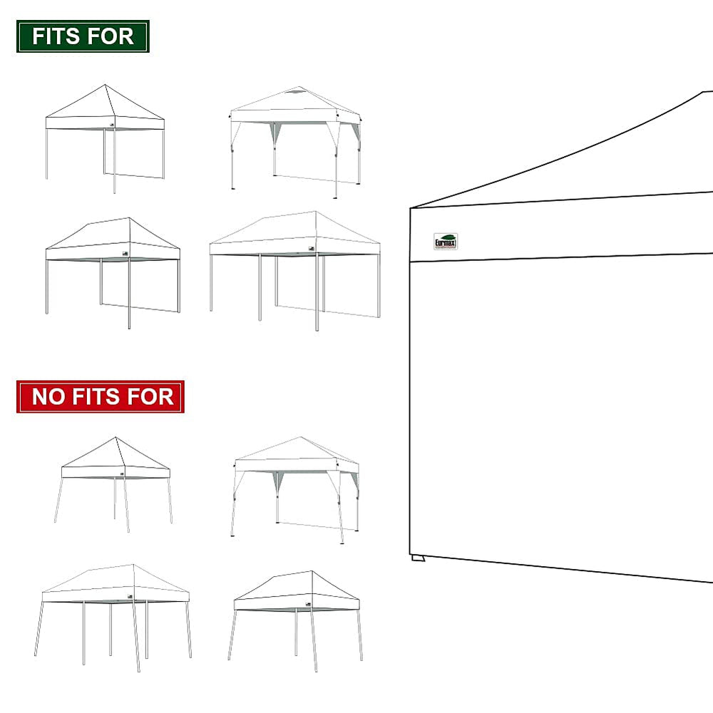 Eurmax canopy side wall attached to a tent