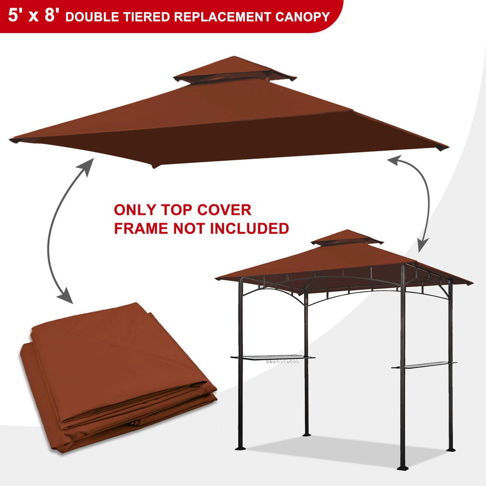 Eurmax replacement canopy installed on grill gazebo