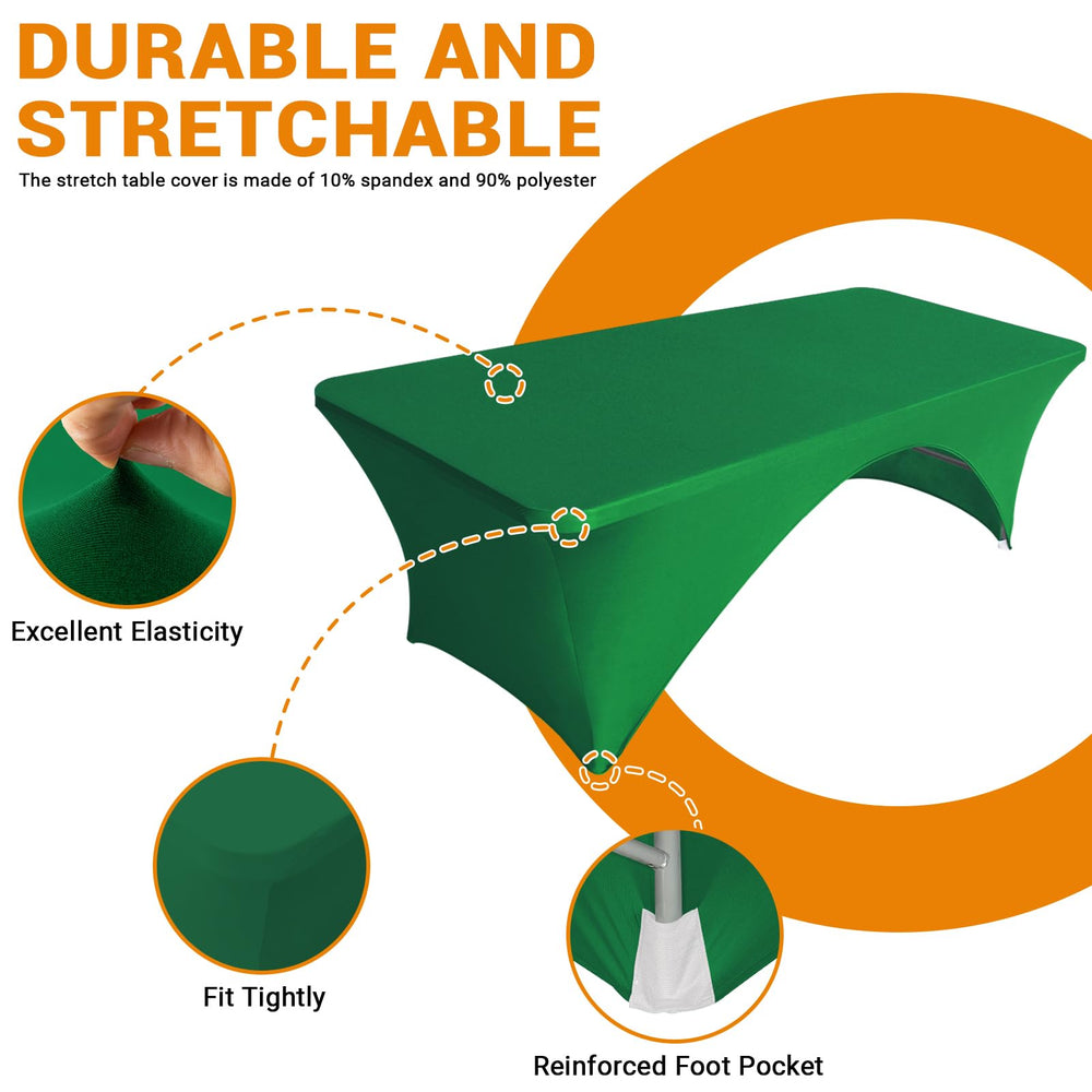 Eurmax Spandex Table Cover 6 ft Emerald Green packaging