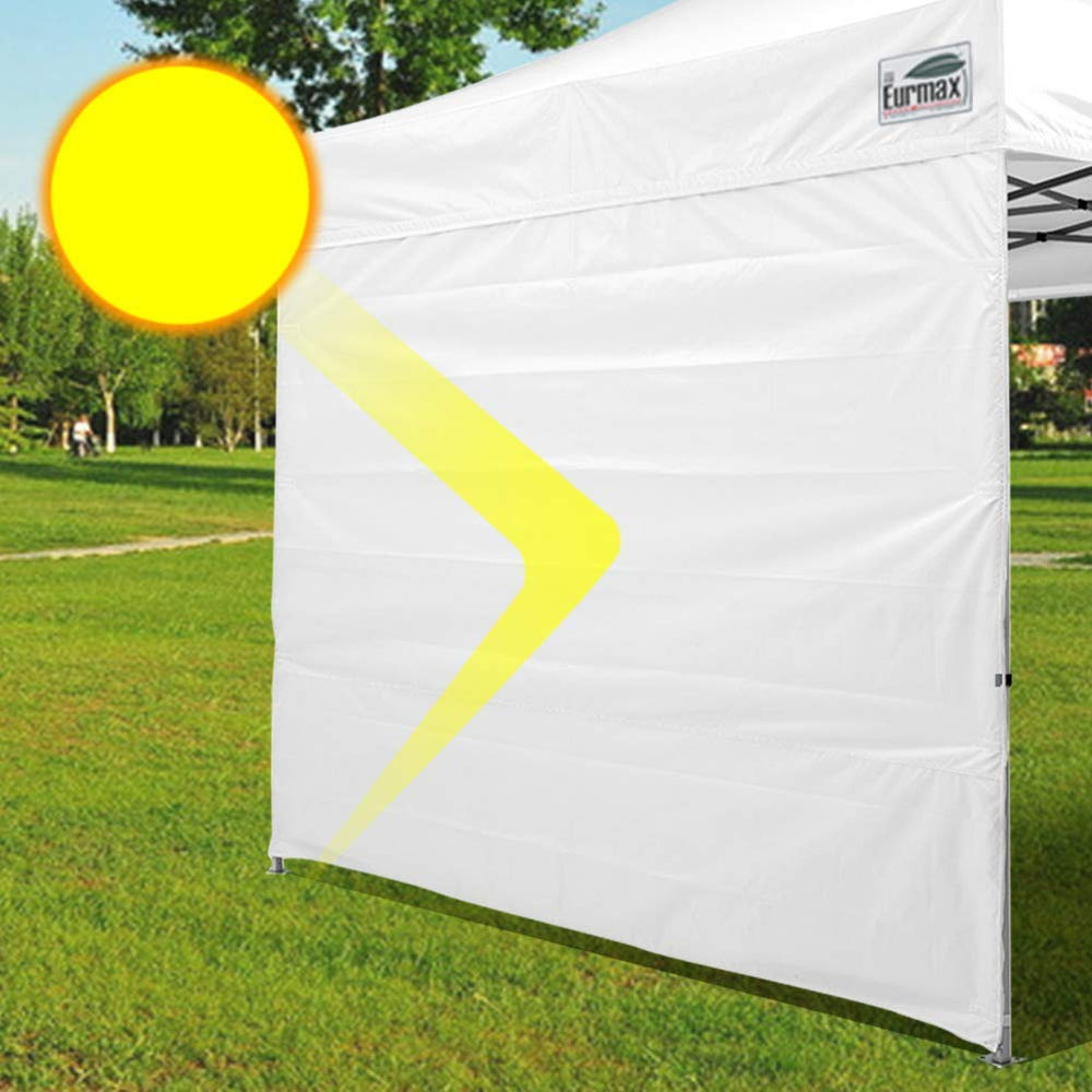 Eurmax SunWall protecting from sunlight during picnic