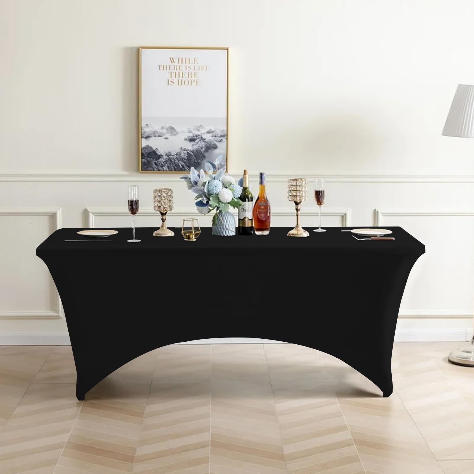 Eurmax table cover on a folding table outdoors