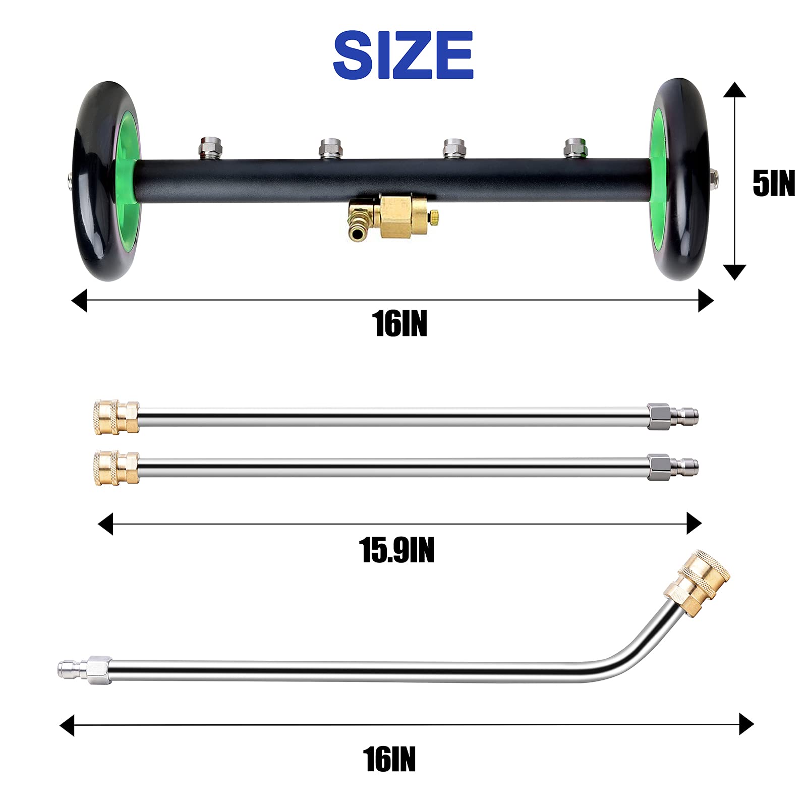 EVEAGE 16" pressure washer attachment packaging