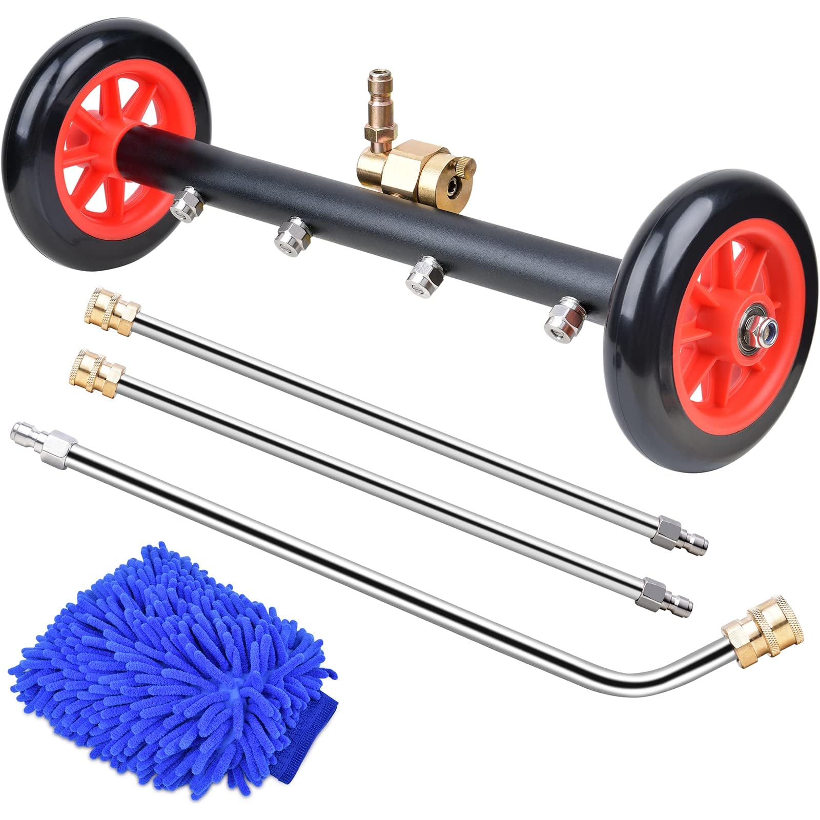 EVEAGE 2-in-1 Undercarriage Pressure Washer Attachment front view