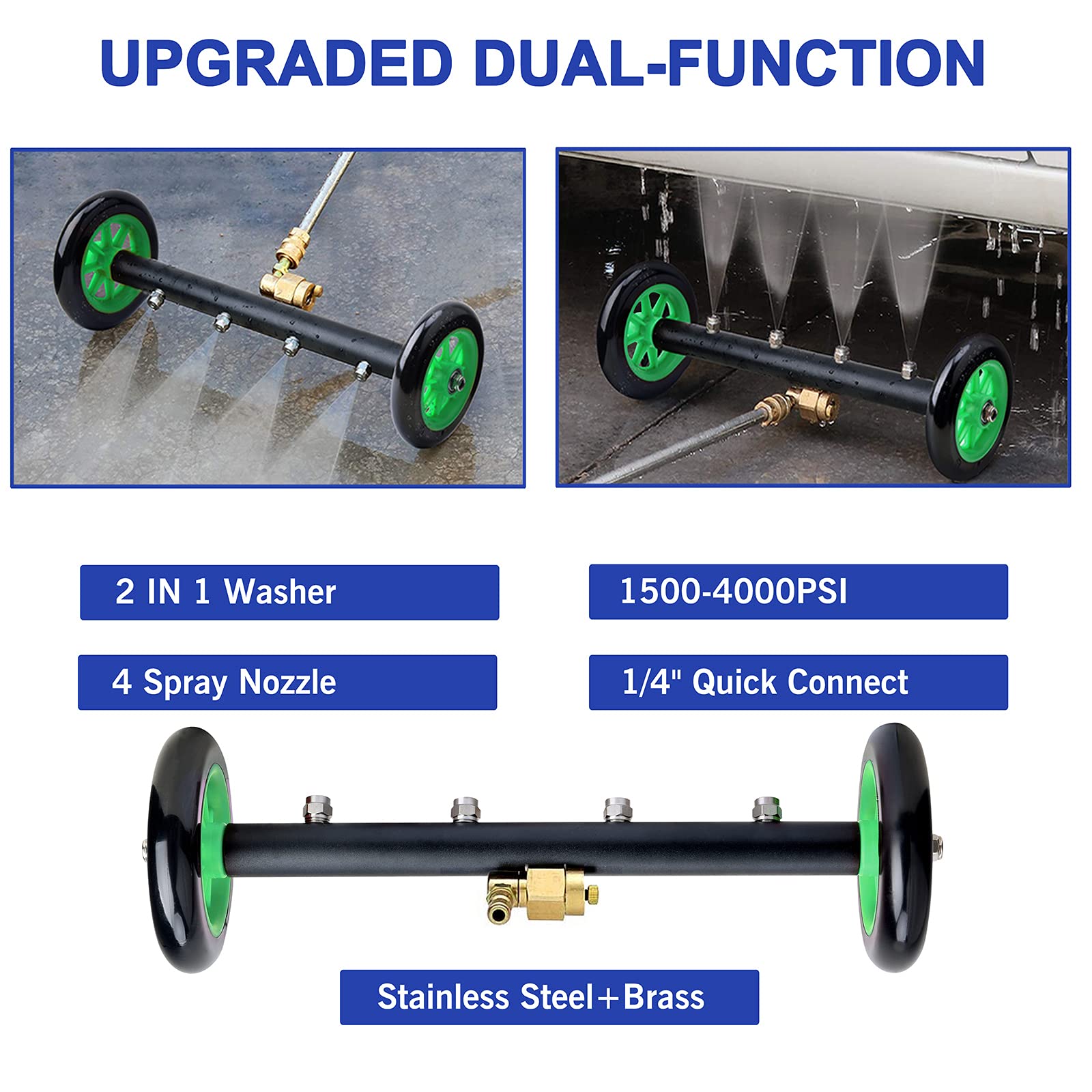 EVEAGE attachment with extension rods in green