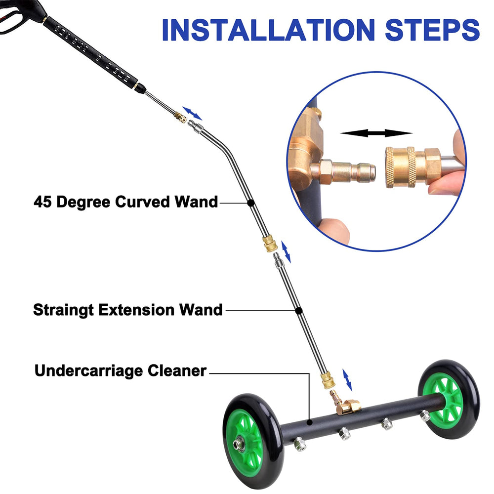 EVEAGE pressure washer attachment showing cleaning path