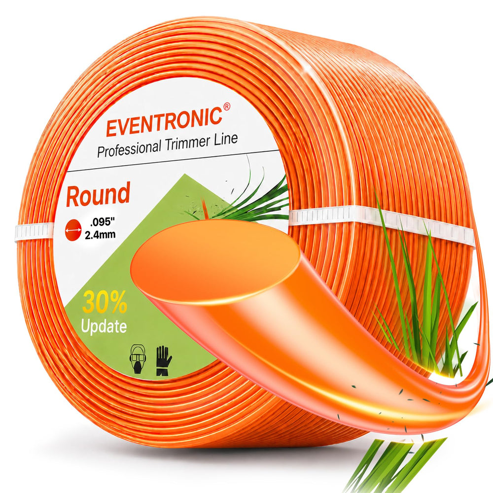 Eventronic 0.095 Inch String Trimmer Line 600FT orange spool