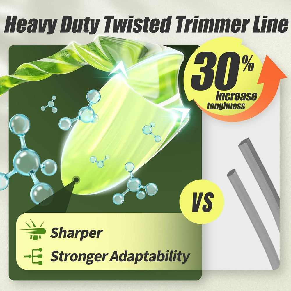 Eventronic 0.095 inch weed eater string in yellow, laid flat