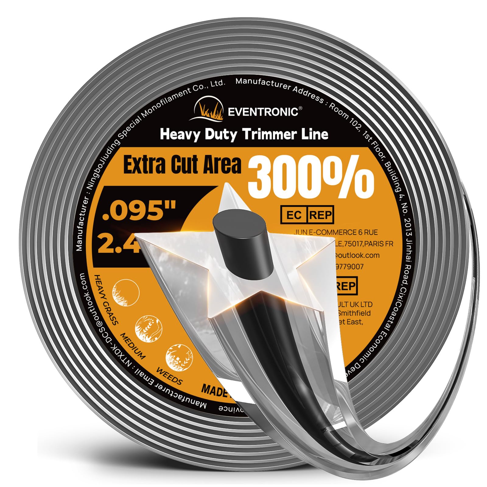 Eventronic 0.095" Trimmer Line 200FT front view