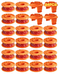 Eventronic 24 Pack Replacement Trimmer Line Spool with 20 spools and 4 caps