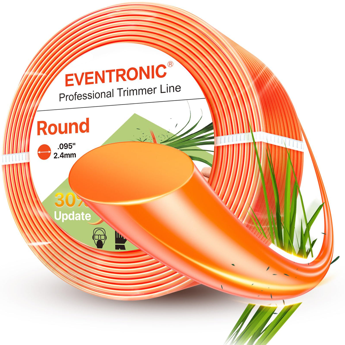 Eventronic 300FT String Trimmer Line in orange color
