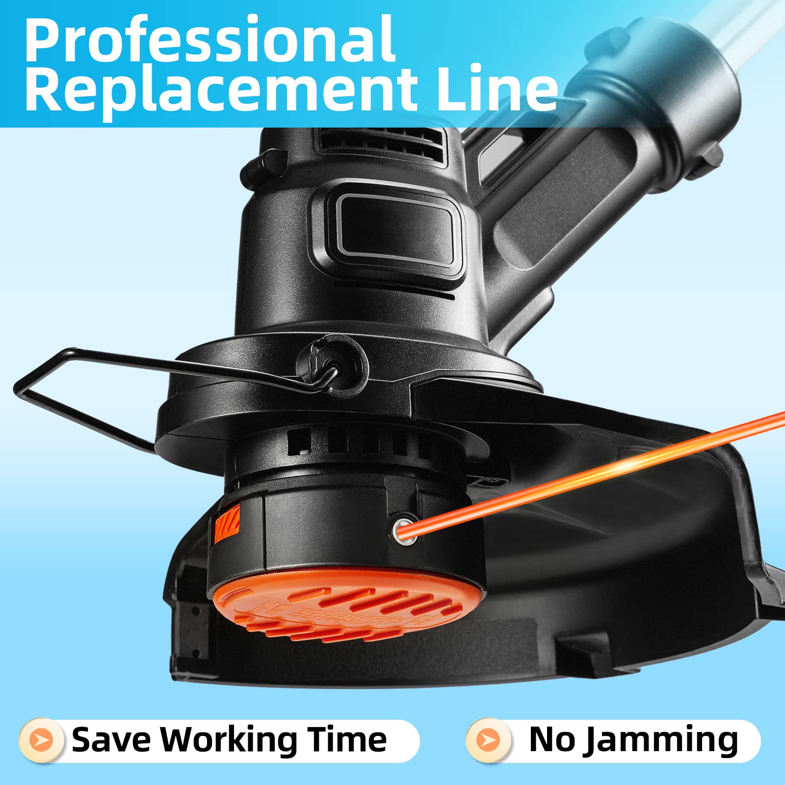 Eventronic 300FT String Trimmer Line on a garden background