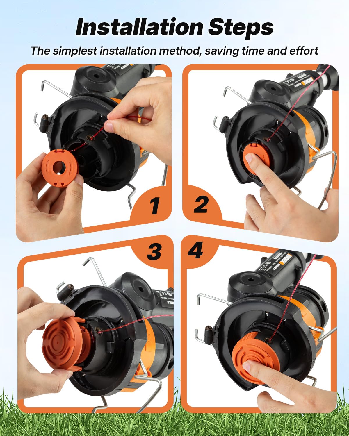 Eventronic nylon trimmer line spools in multi-colour