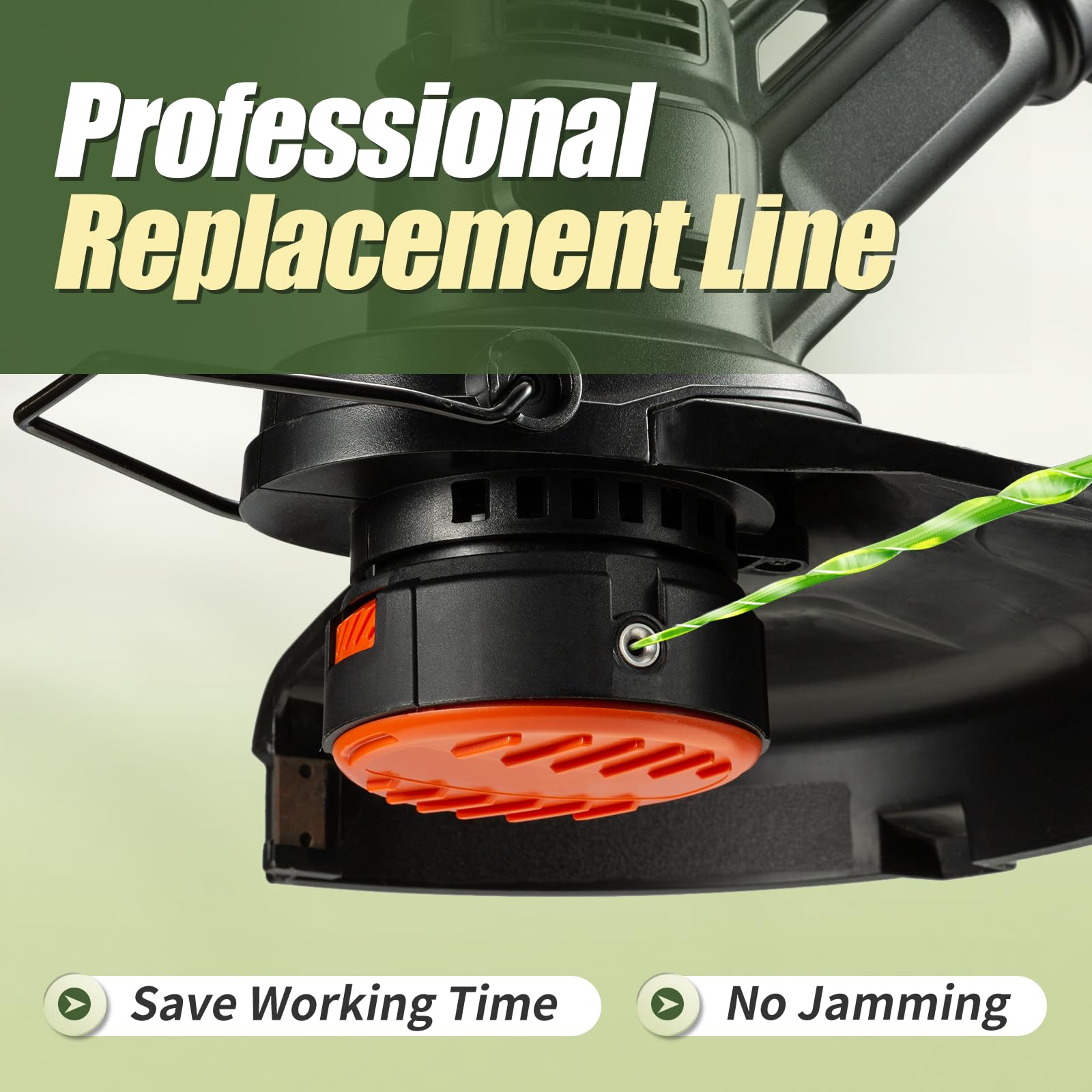 Eventronic trimmer line bundle with heavy-duty cable ties