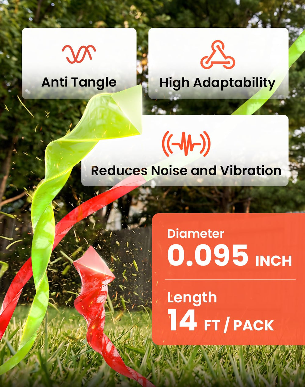Eventronic trimmer line in use on a lawn