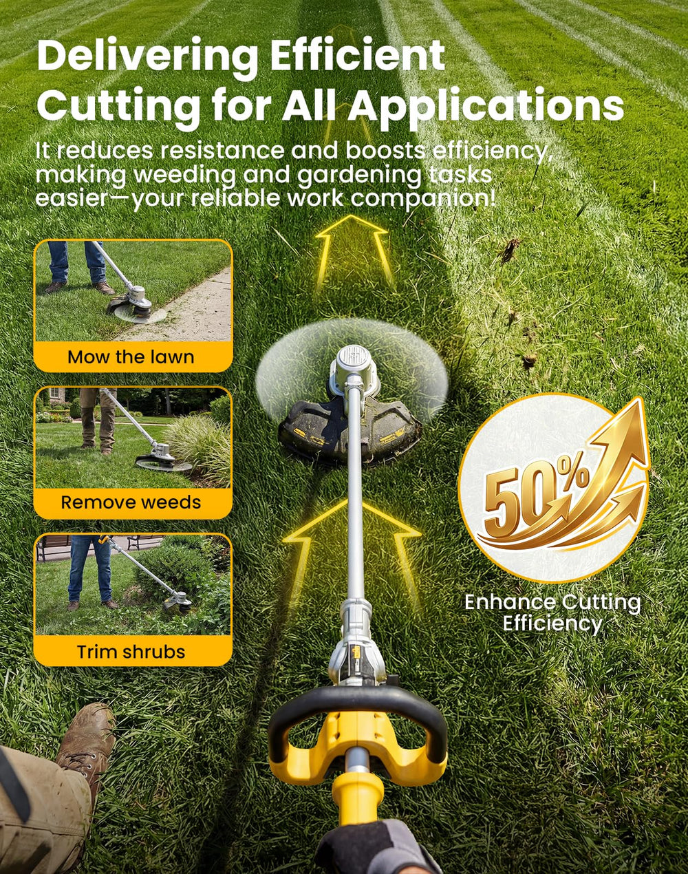 Eventronic trimmer line installed on DEWALT trimmer