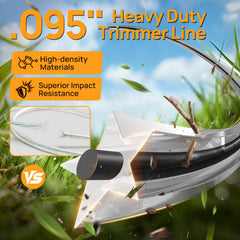 Eventronic trimmer line packaging with heavy-duty zip ties