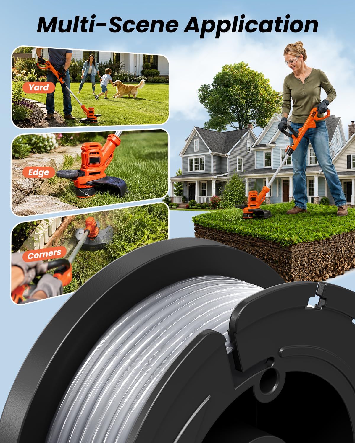 Eventronic Weed Eater String installation on a trimmer