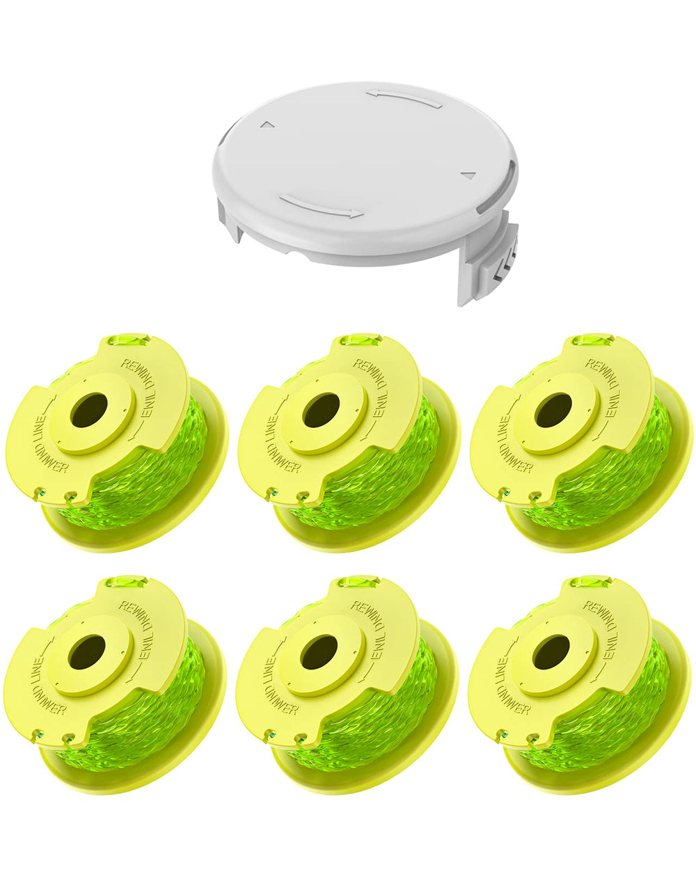Eventronic Weed Wacker String Replacement Spools, 6 pack with storage box