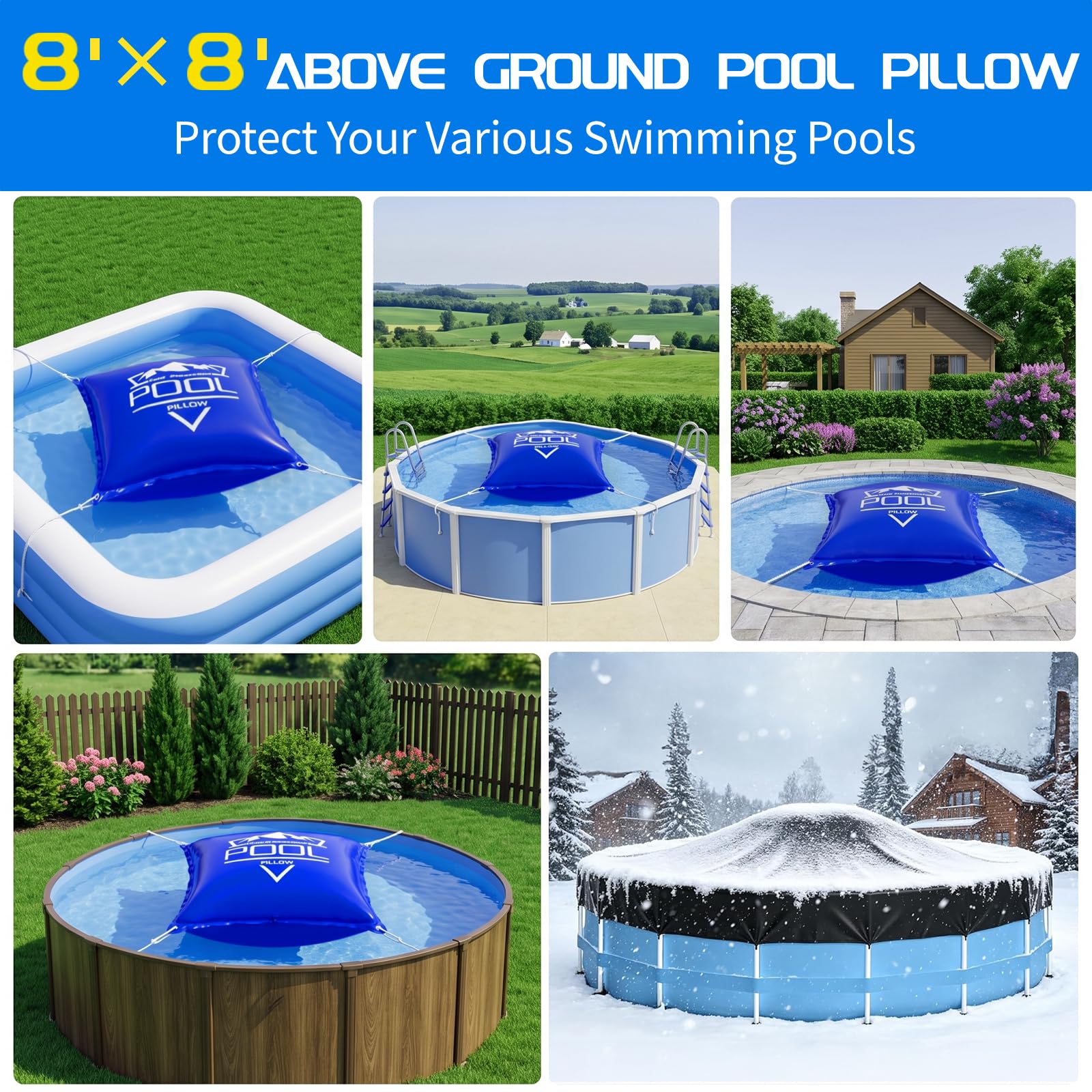 EVERRUSH pool pillow deflated for storage