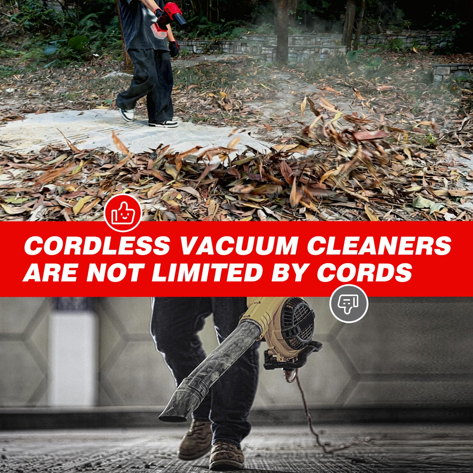 EVOIRON cordless leaf blower package contents