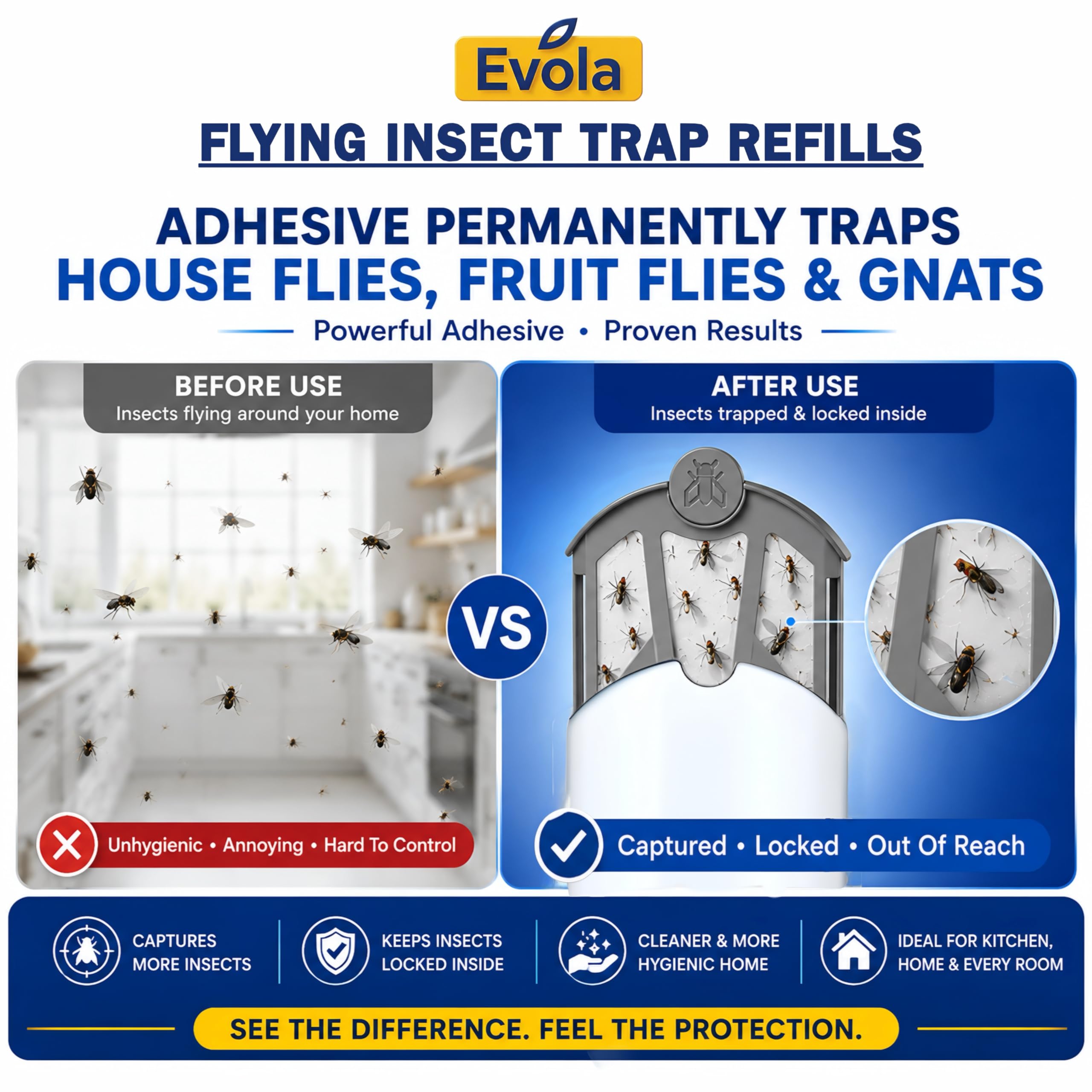 Evola Flying Insect Trap in kitchen setting