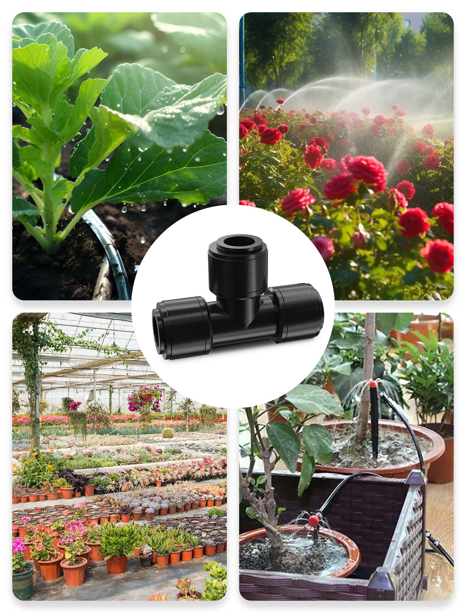EVOULTES plastic irrigation connectors for garden watering