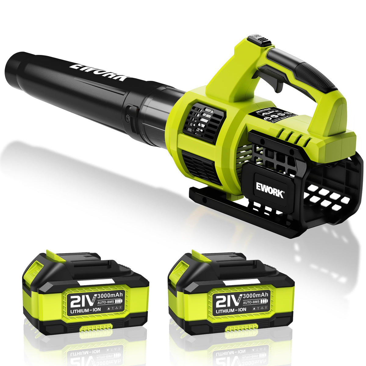 EWORK Cordless Leaf Blower green model front view