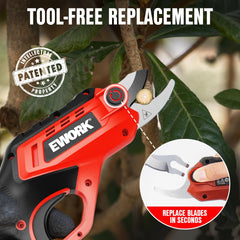 EWORK Electric Pruning Shears with USB-C charging cable