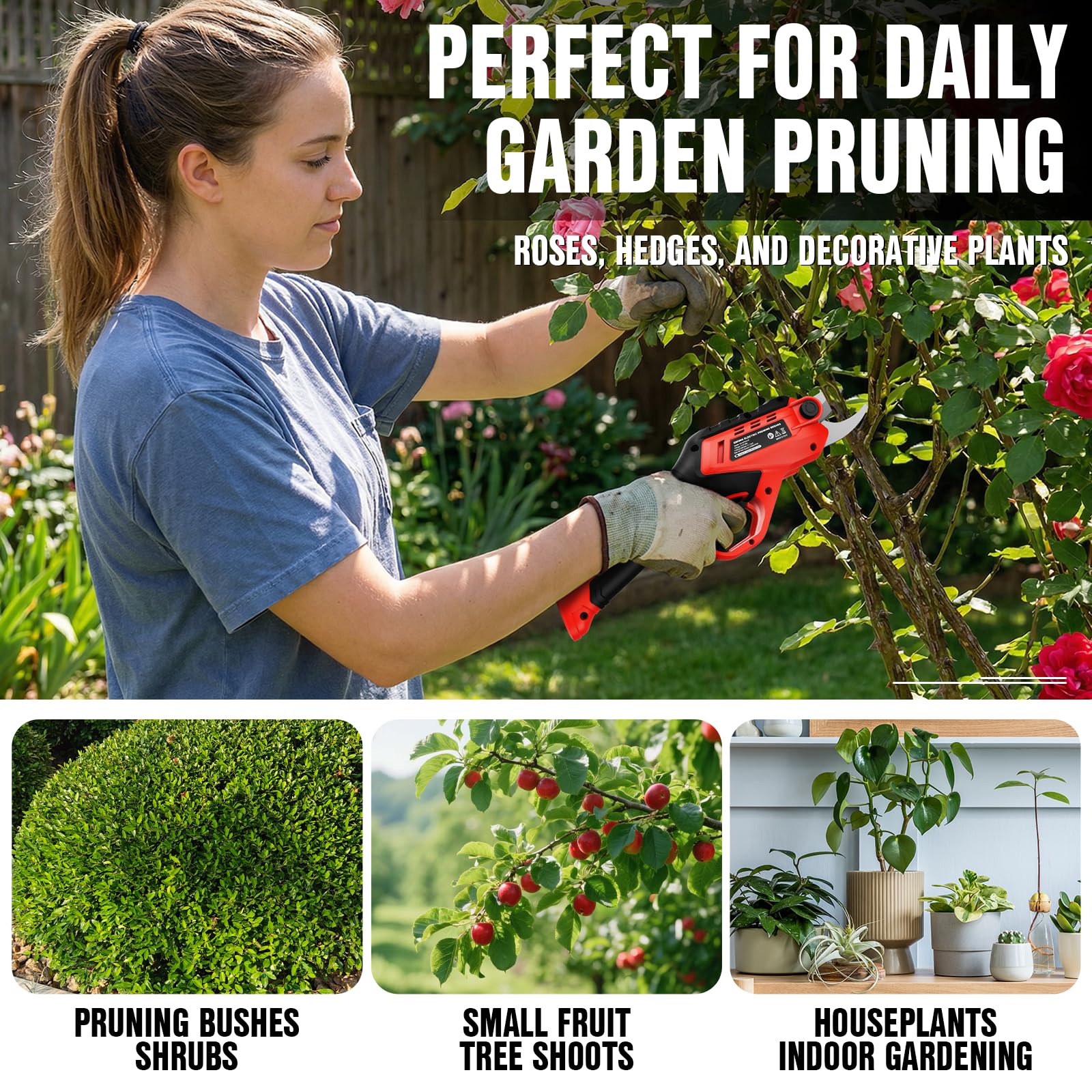 EWORK Electric Pruning Shears with user manual