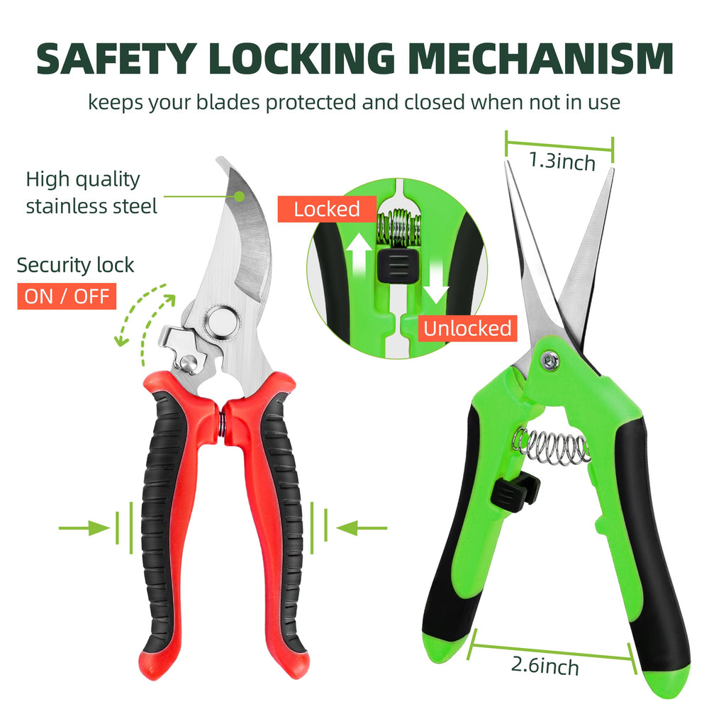 EWPJDK Garden Pruning Shears in use on plants