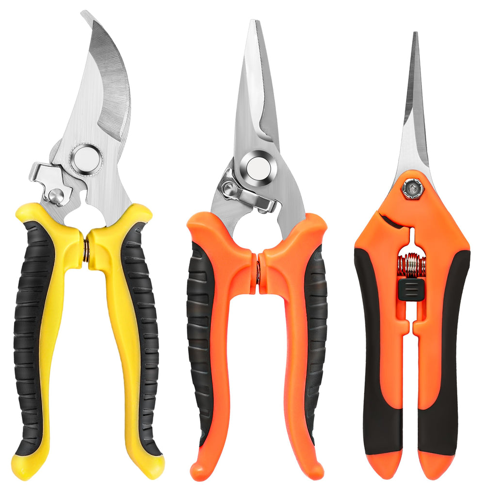 EWPJDK garden pruning shears set with three different scissors