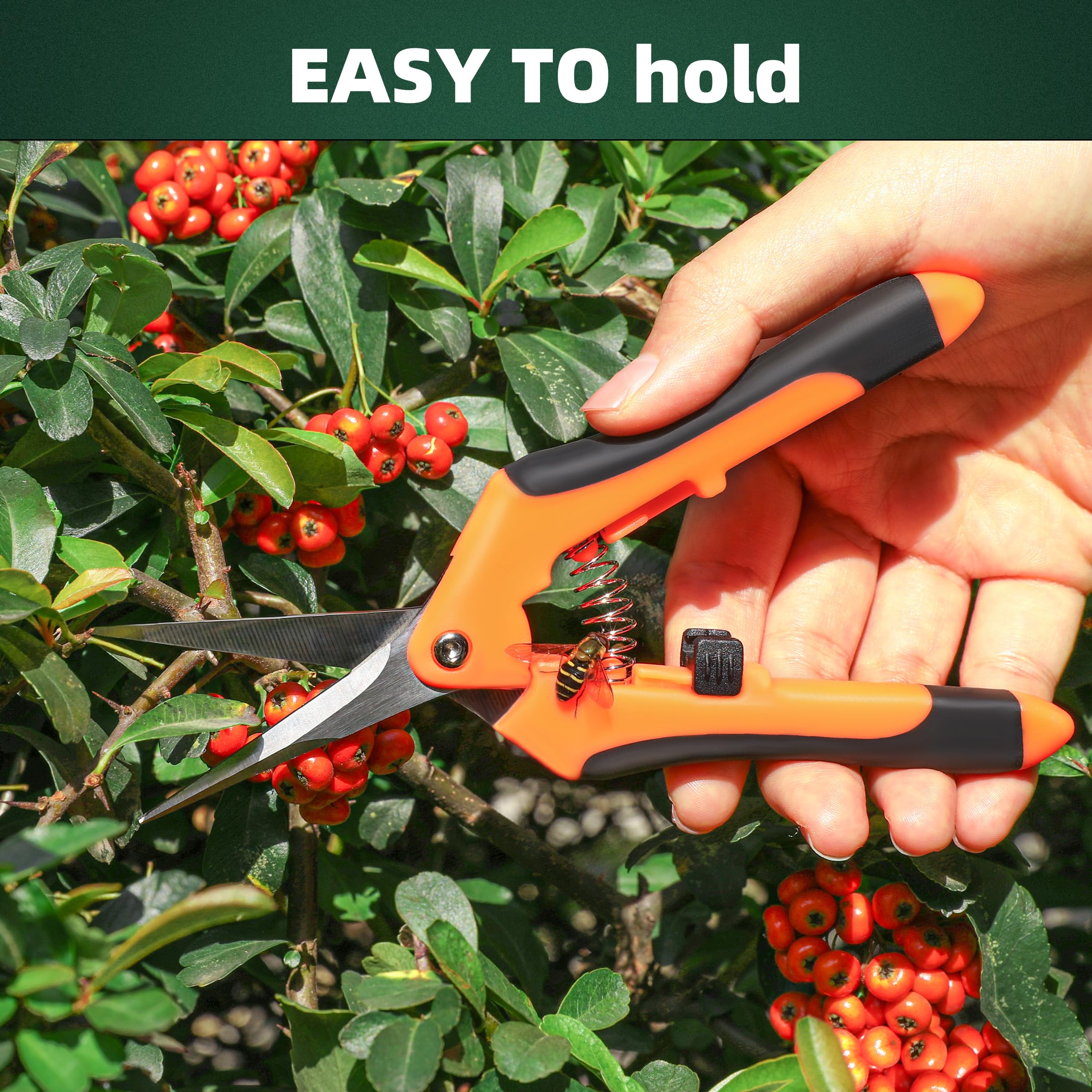 EWPJDK Garden Pruning Shears with packaging on a table
