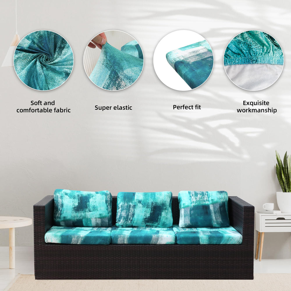 Example of BIETYONE cushion covers on patio sofa