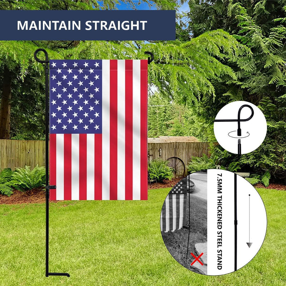 Example of garden flag mounted on ESTTOP flag stand