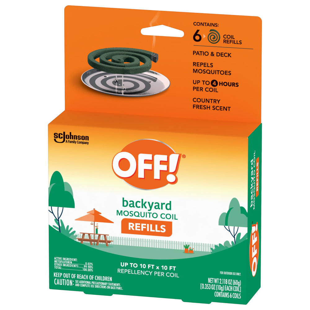 Example of OFF! Mosquito Coil in use on a patio