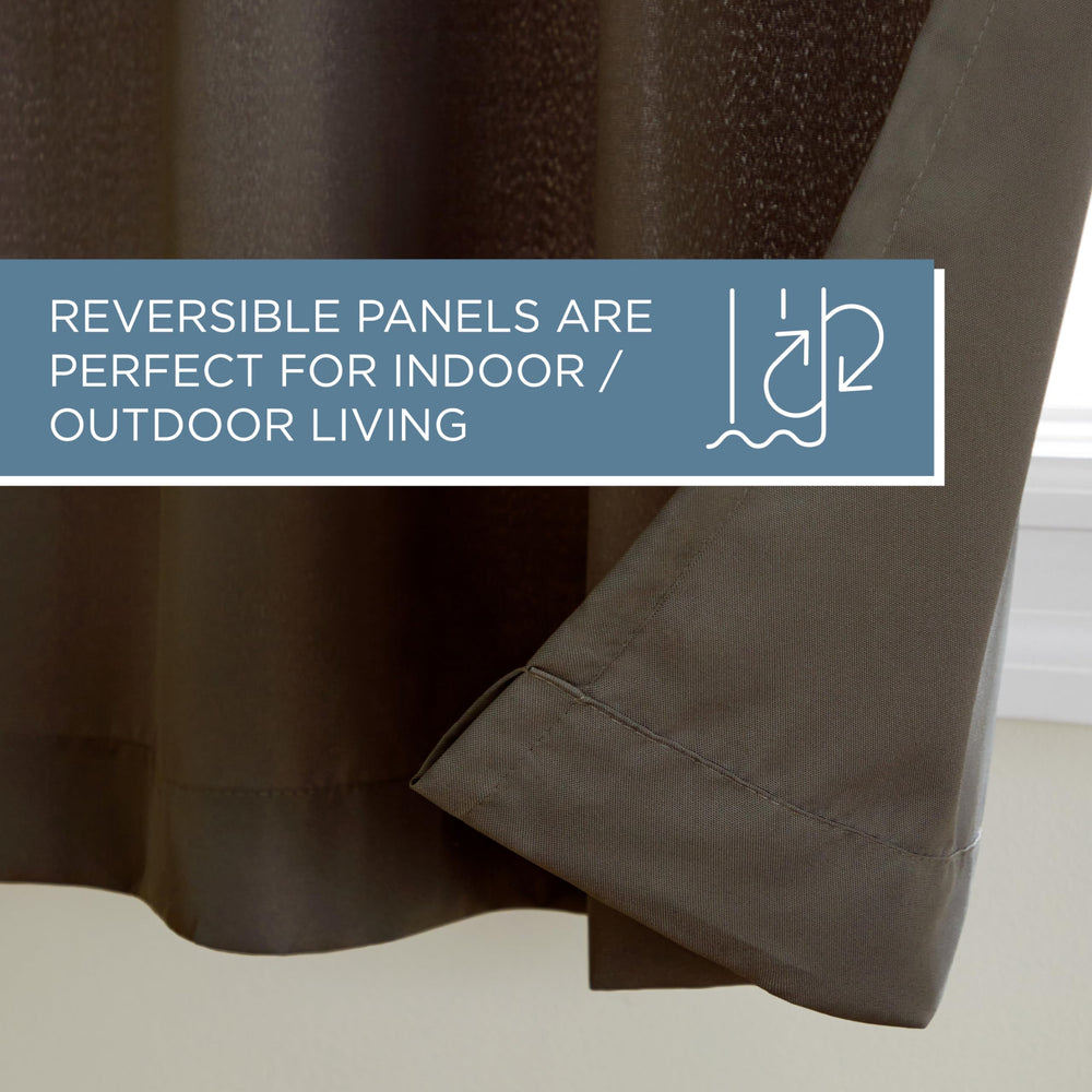 Exclusive Home Outdoor Curtains in bright sunlight filtering