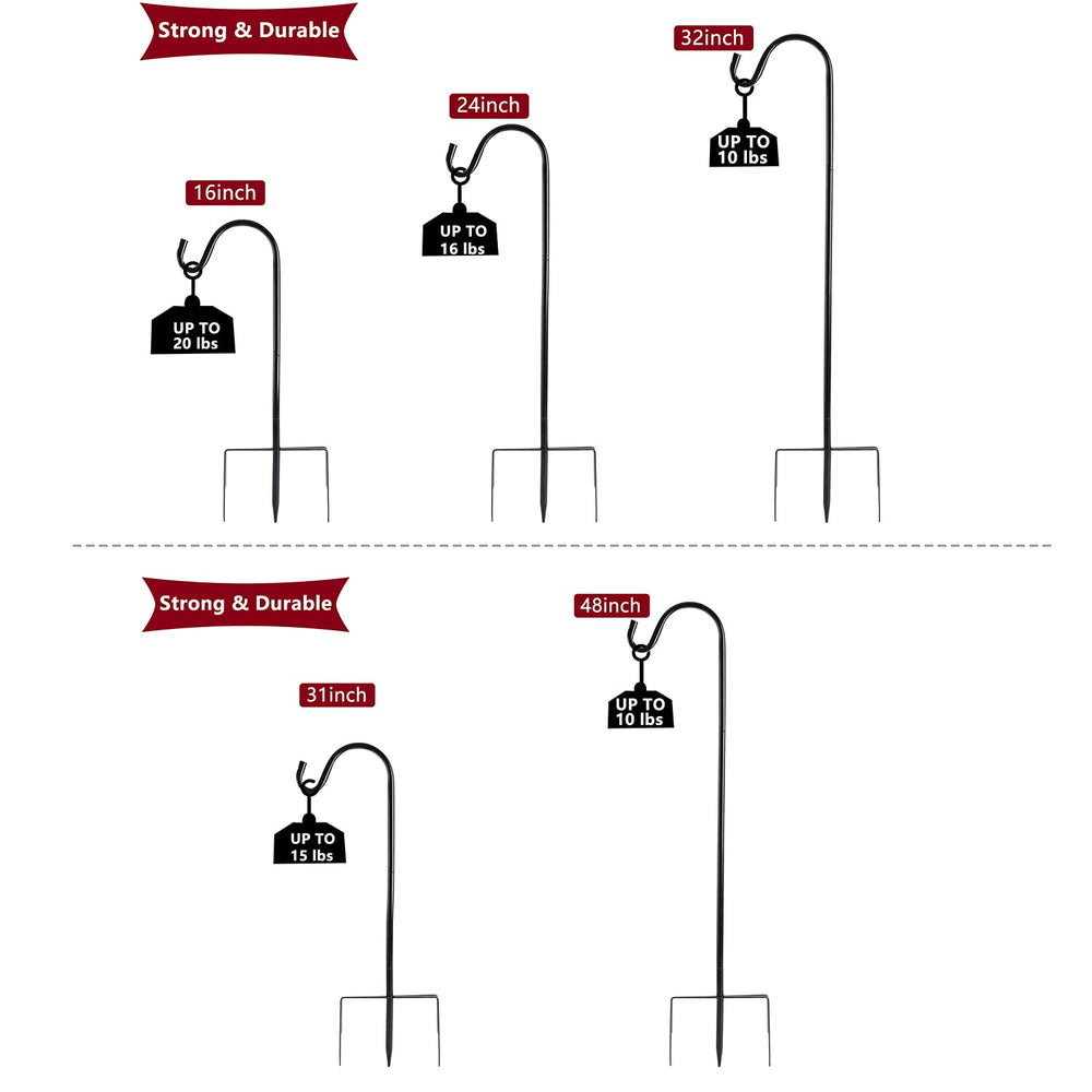 EXCMARK Shepherd Hook in a garden setting